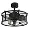 Vaxcel Humboldt Black Industrial Ceiling Fan with LED Light Kit and Remote F0102 - alternate 1